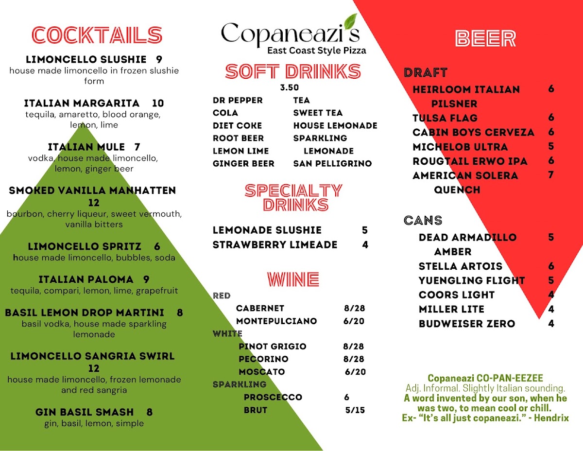 Copaneazi’s Pizza South Photo Menu 1