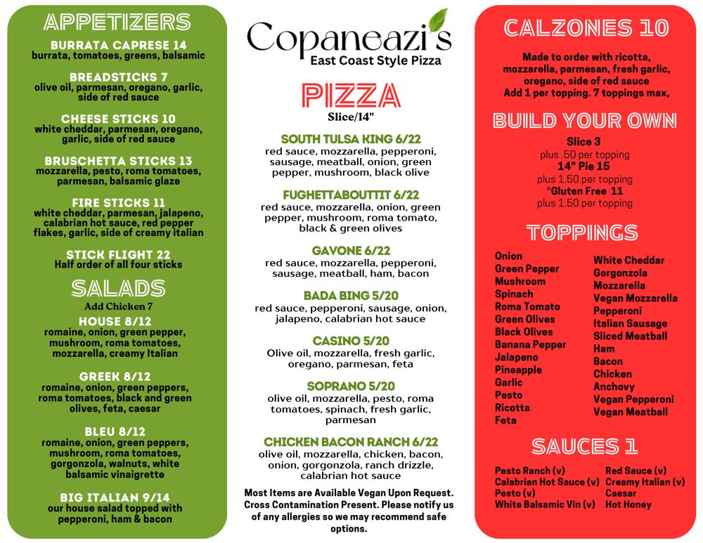 Copaneazi’s Pizza South Photo Menu 3