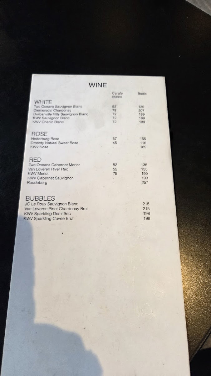 Tipples Bar & Grill, Durbanville Photo Menu 3