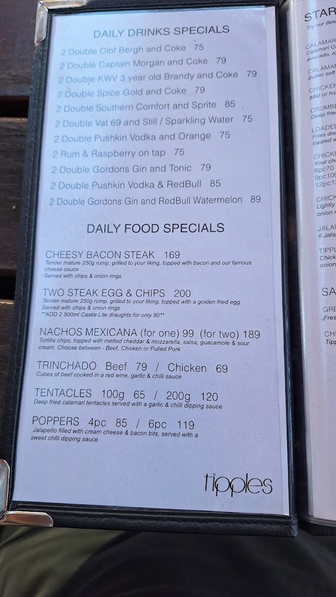 Tipples Bar & Grill, Durbanville Photo Menu 8