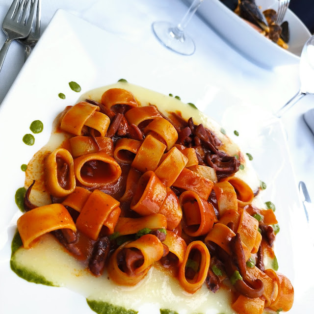 Calamarata Con Polpo Su Letto Di Patate