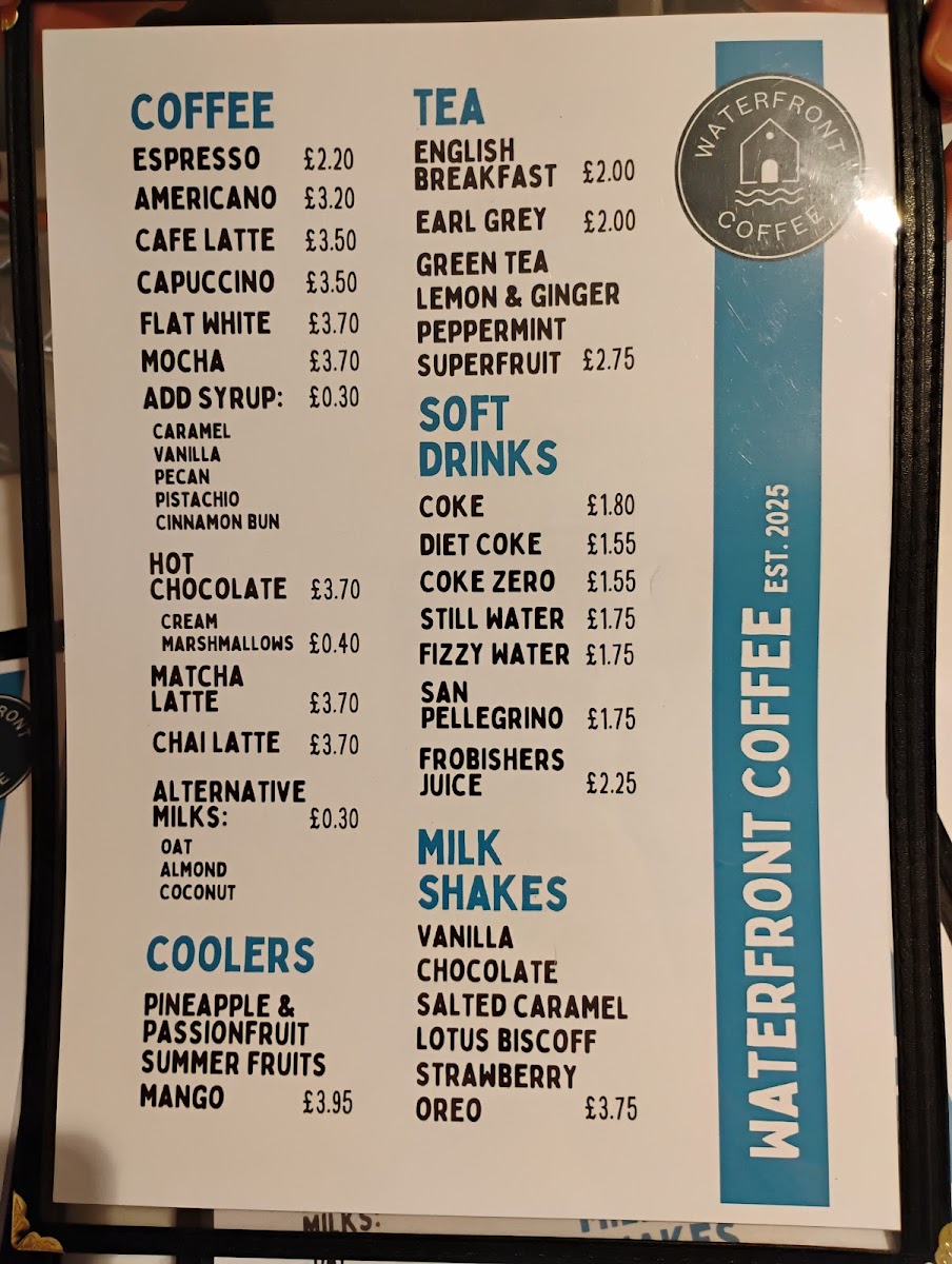 Waterfront Coffee Photo Menu 1