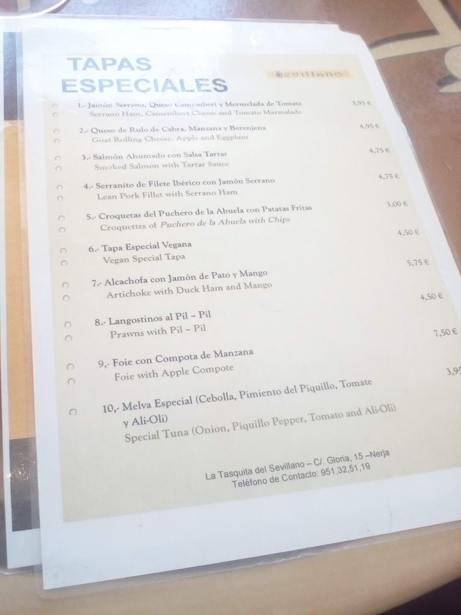 Restaurante Rincón del Sevillano Photo Menu 10
