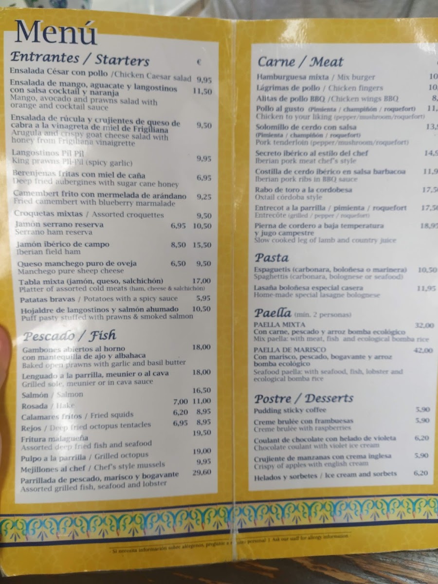 Restaurante Rincón del Sevillano Photo Menu 6