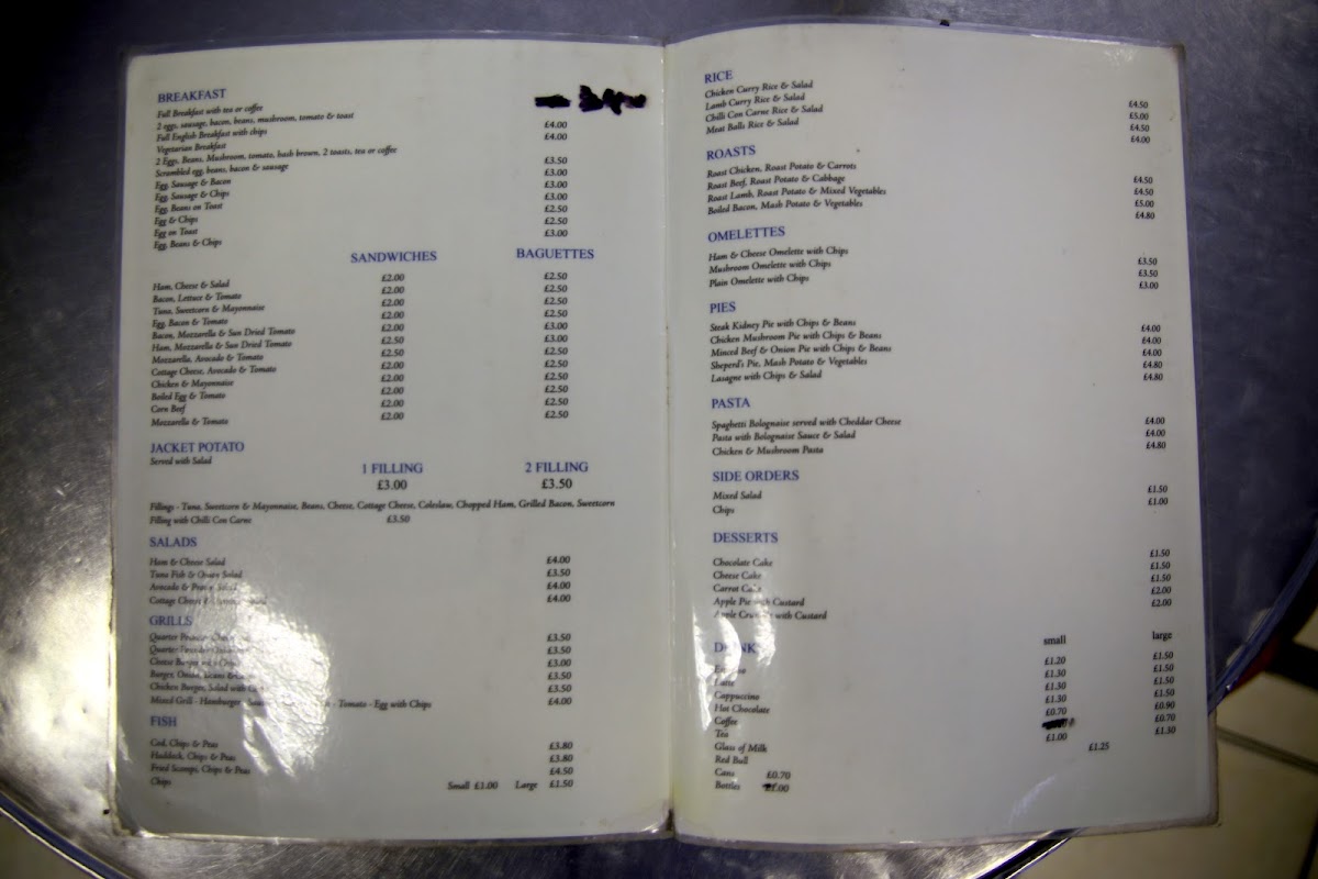 Tim's Cafe & Restaurant Photo Menu 1