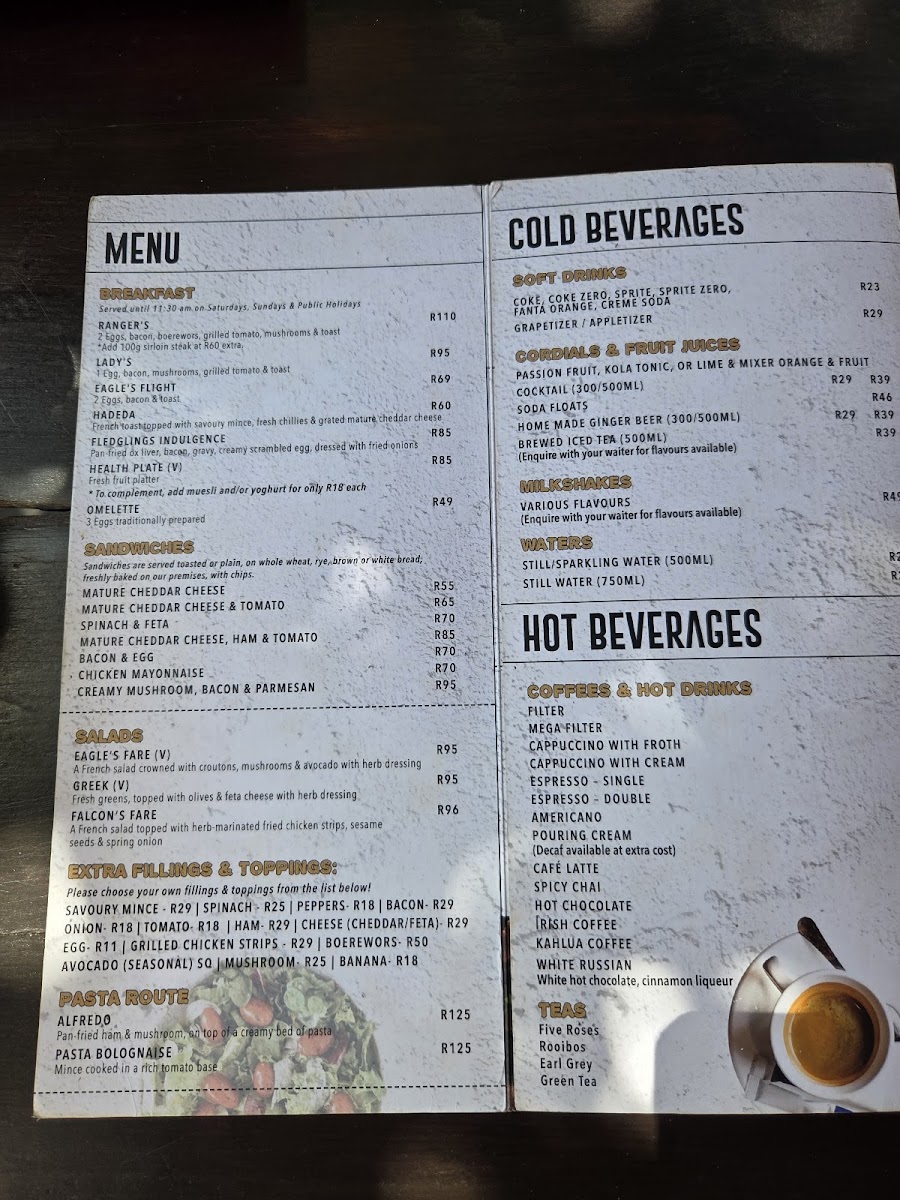 Eagles Fare Restaurant & Wedding Venue Photo Menu 1