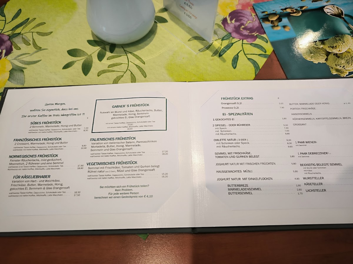 Gaßner´s Cafe Photo Menu 3