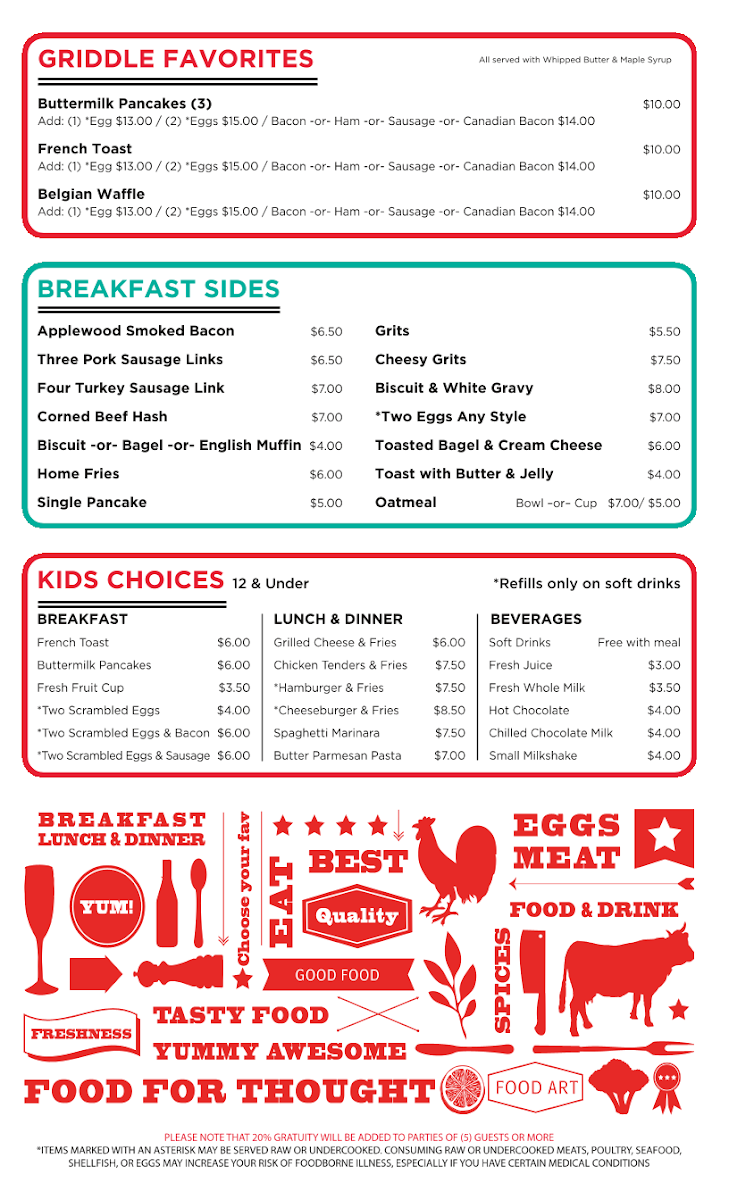 Metro Cafe Diner Photo Menu 1