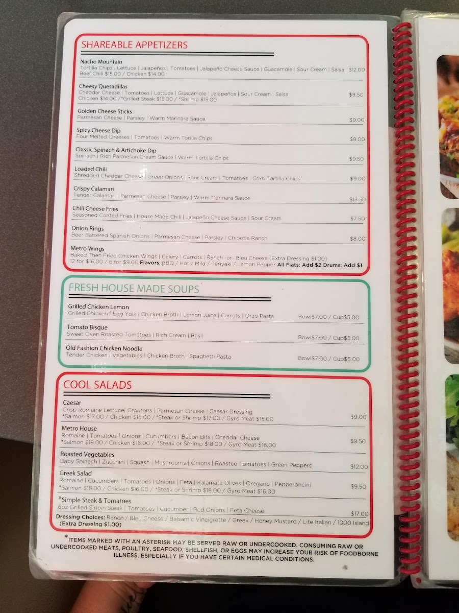 Metro Cafe Diner Photo Menu 10