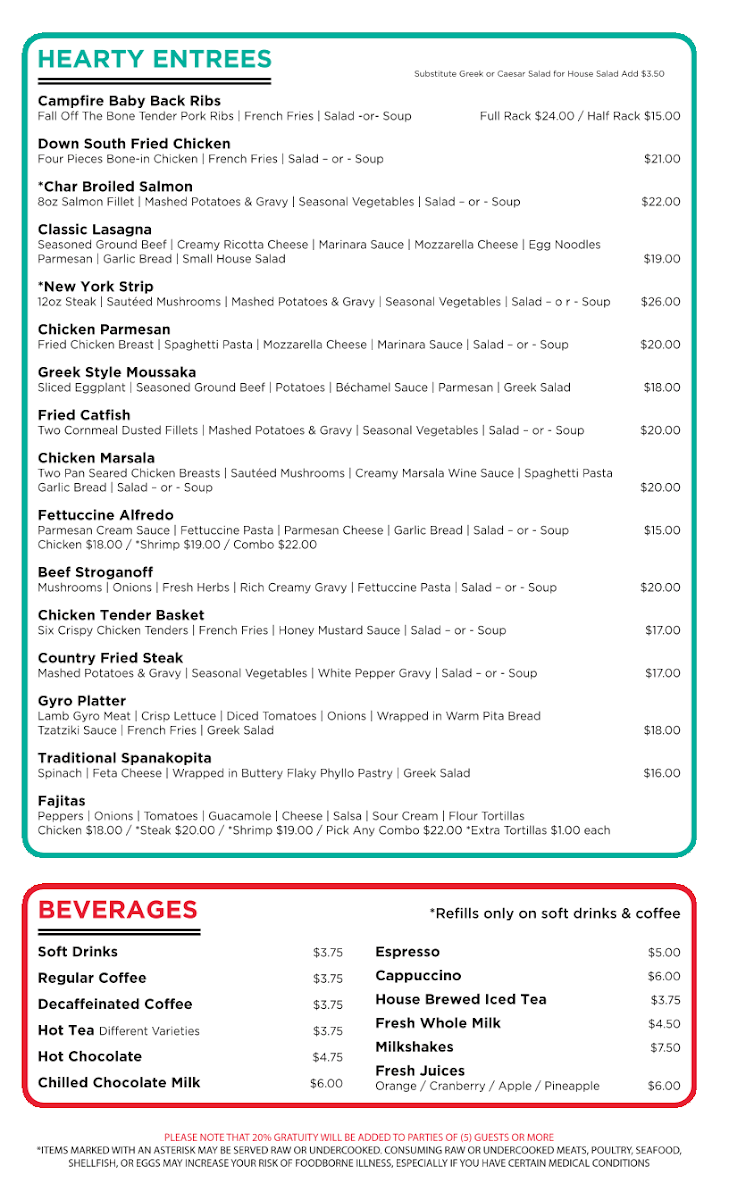 Metro Cafe Diner Photo Menu 3