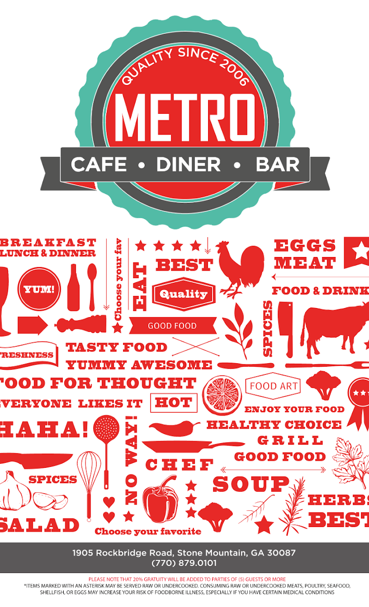 Metro Cafe Diner Photo Menu 5