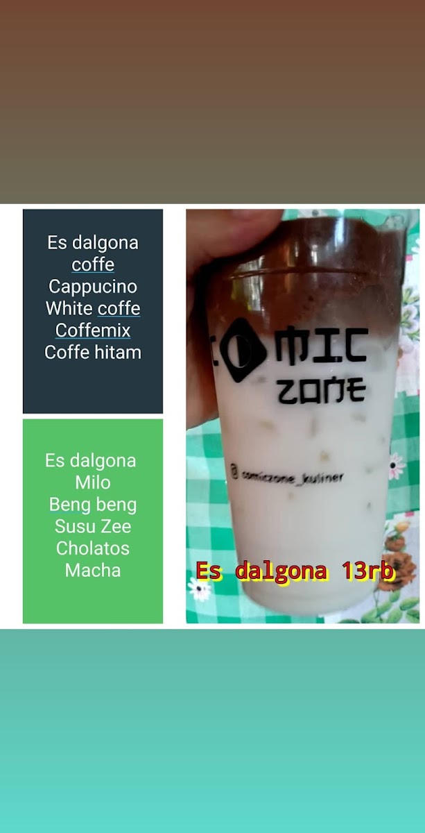Comic Zone kuliner (Aneka Makanan Dan Minuman Kekinian) Photo Menu 7