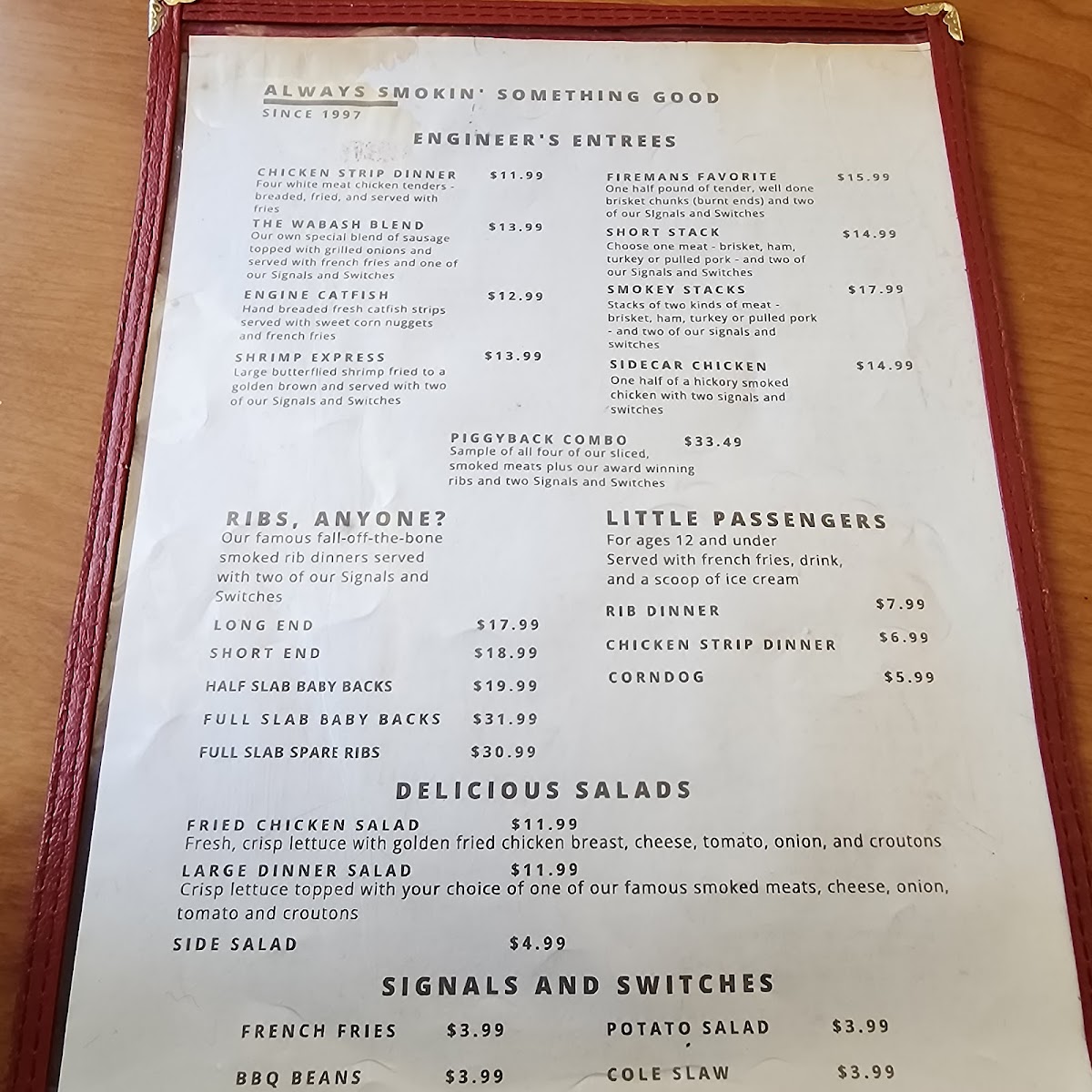 Wabash BBQ Photo Menu 1