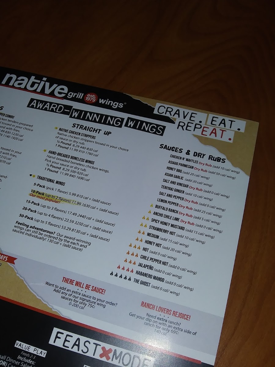 Native Grill & Wings Photo Menu 2
