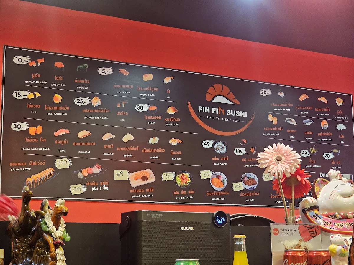 Fin Fin sushi Photo Menu 2