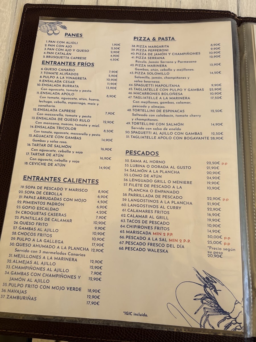 Bar Restaurante Apolo XI Photo Menu 1