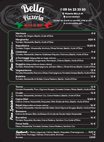 Pizzeria bella Photo Menu 2