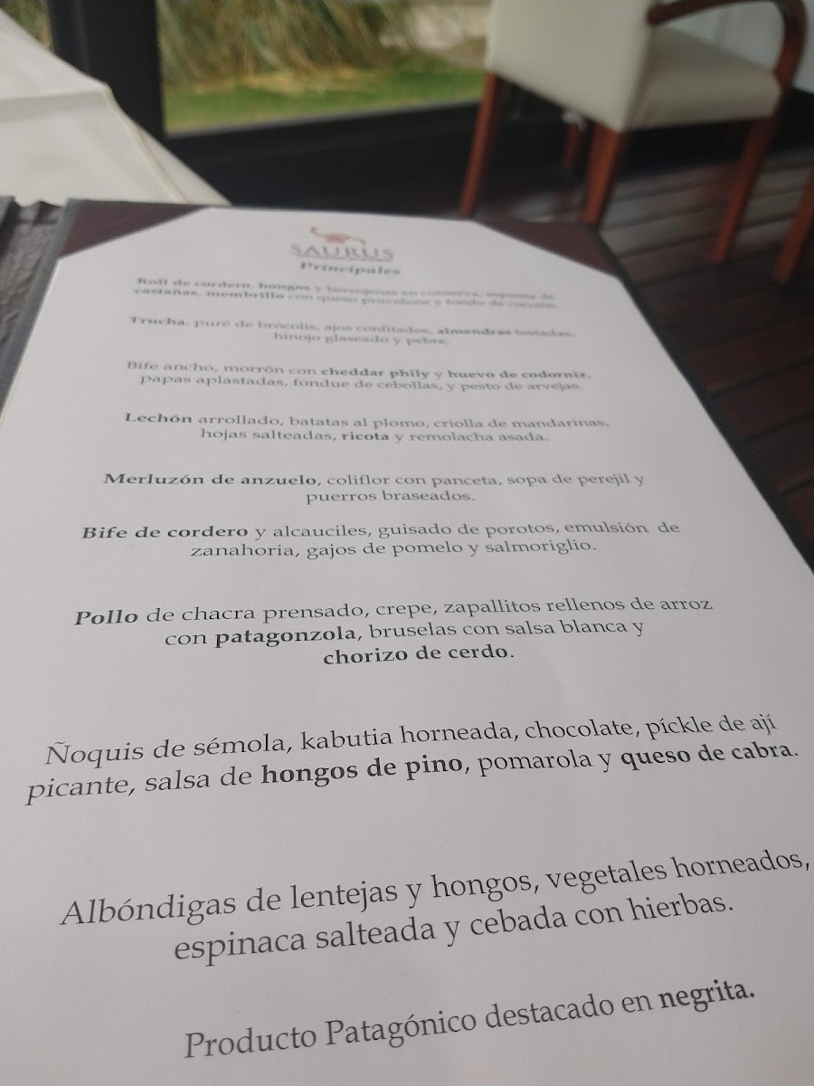 Saurus Restaurante En Bodega Familia Schroeder Photo Menu 4