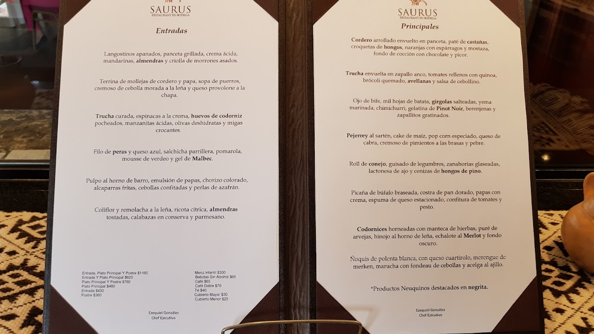 Saurus Restaurante En Bodega Familia Schroeder Photo Menu 5