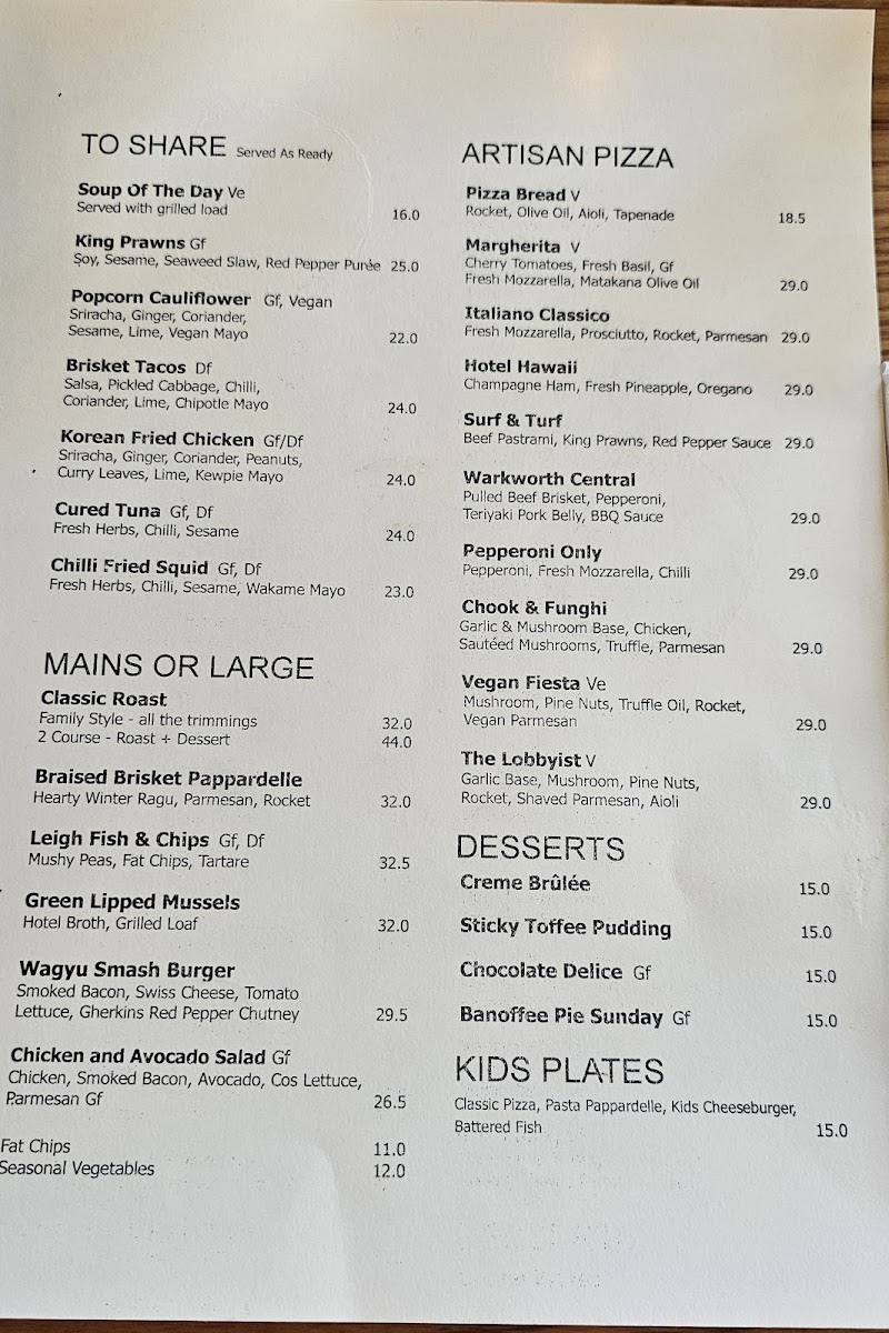 Warkworth Hotel Photo Menu 6