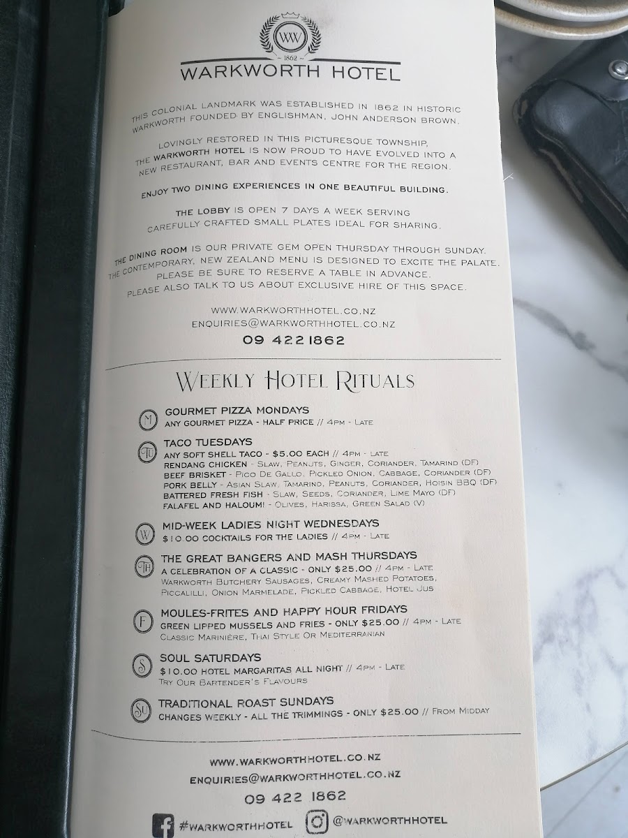 Warkworth Hotel Photo Menu 8