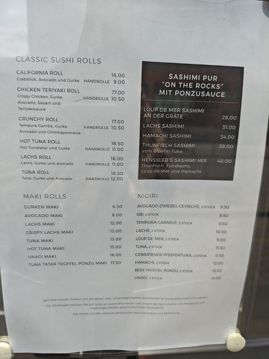 Restaurant Henssler Photo Menu 3