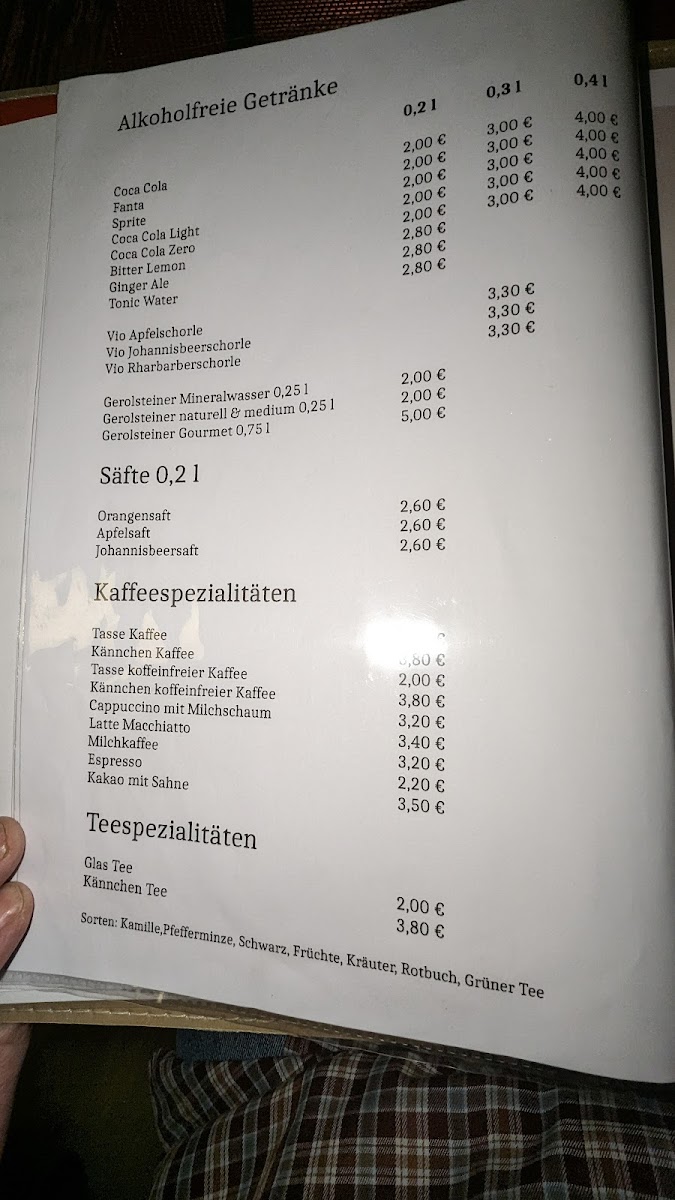 Café Restaurant 'Alte Schanze' Photo Menu 1