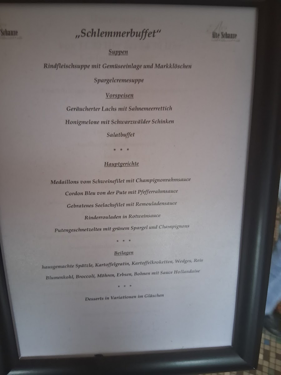 Café Restaurant 'Alte Schanze' Photo Menu 7