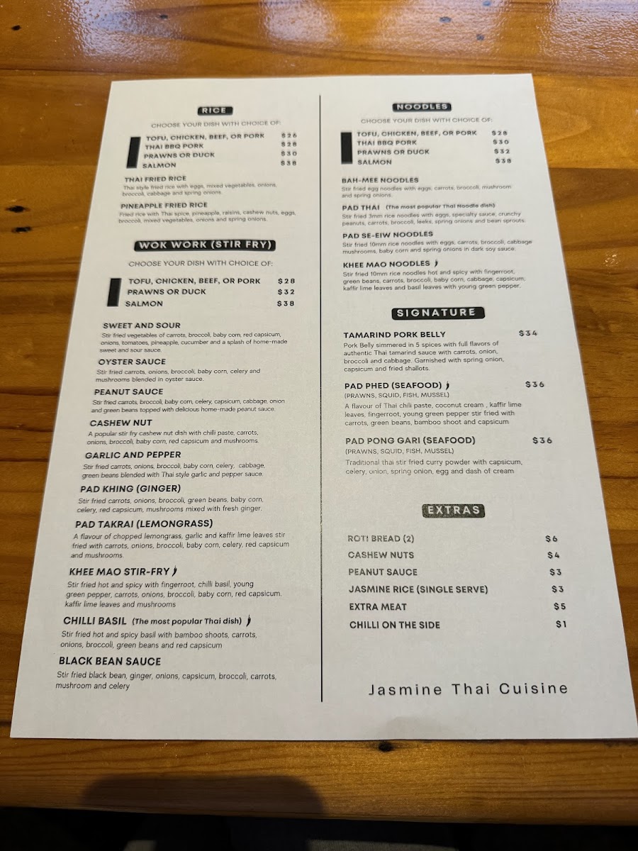 Jasmine Thai Restaurant Photo Menu 6