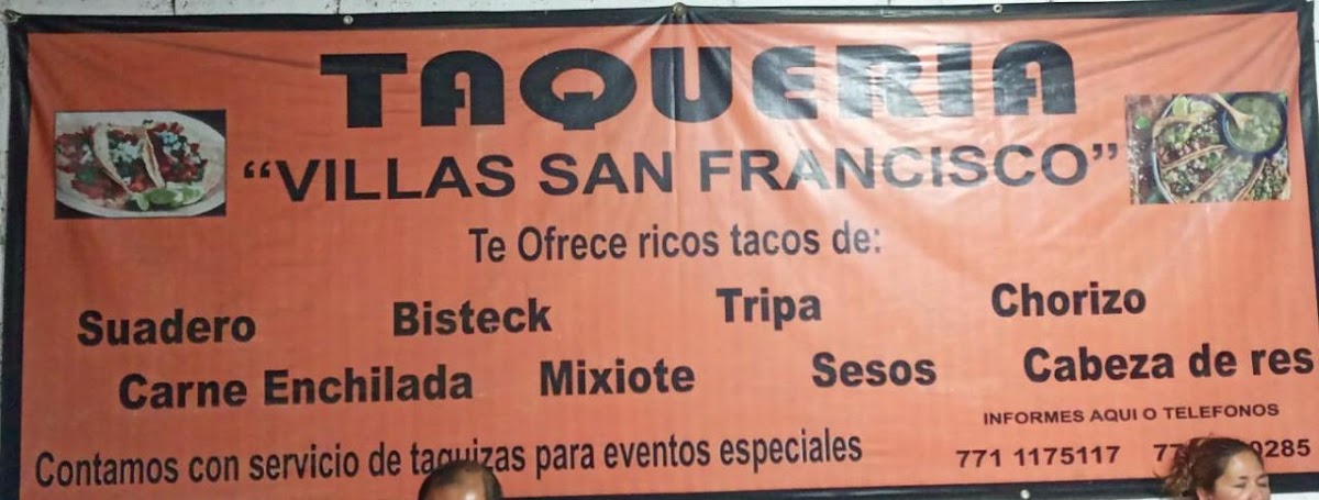 Taqueria Villa San Francisco Photo Menu 1