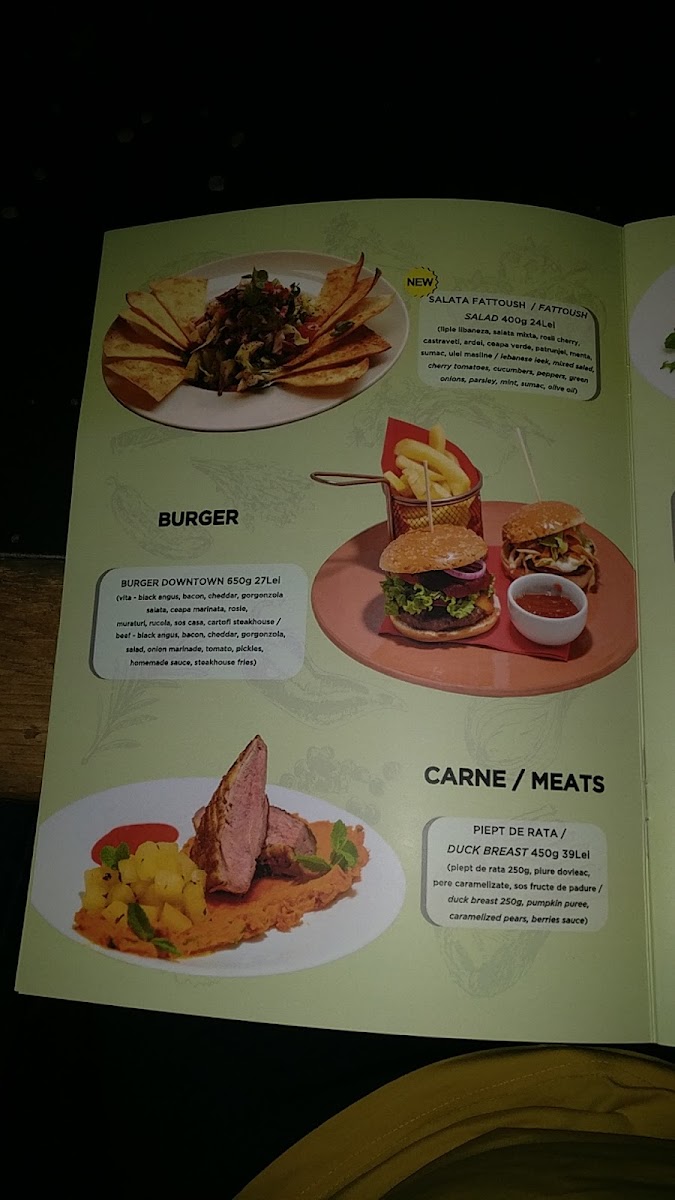Downtown - Contemporary Bar & Food Photo Menu 2