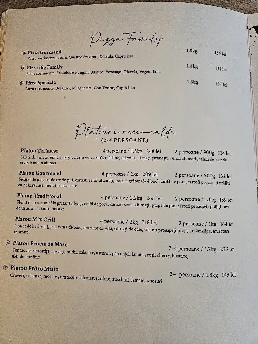 Trattoria Terra Restaurant & Pizza Photo Menu 1
