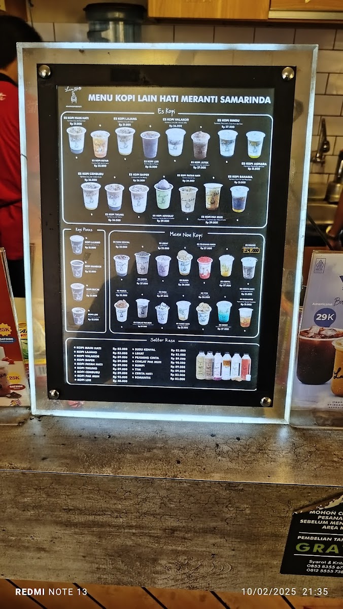 Kopi Lain Hati Meranti Samarinda Photo Menu 7