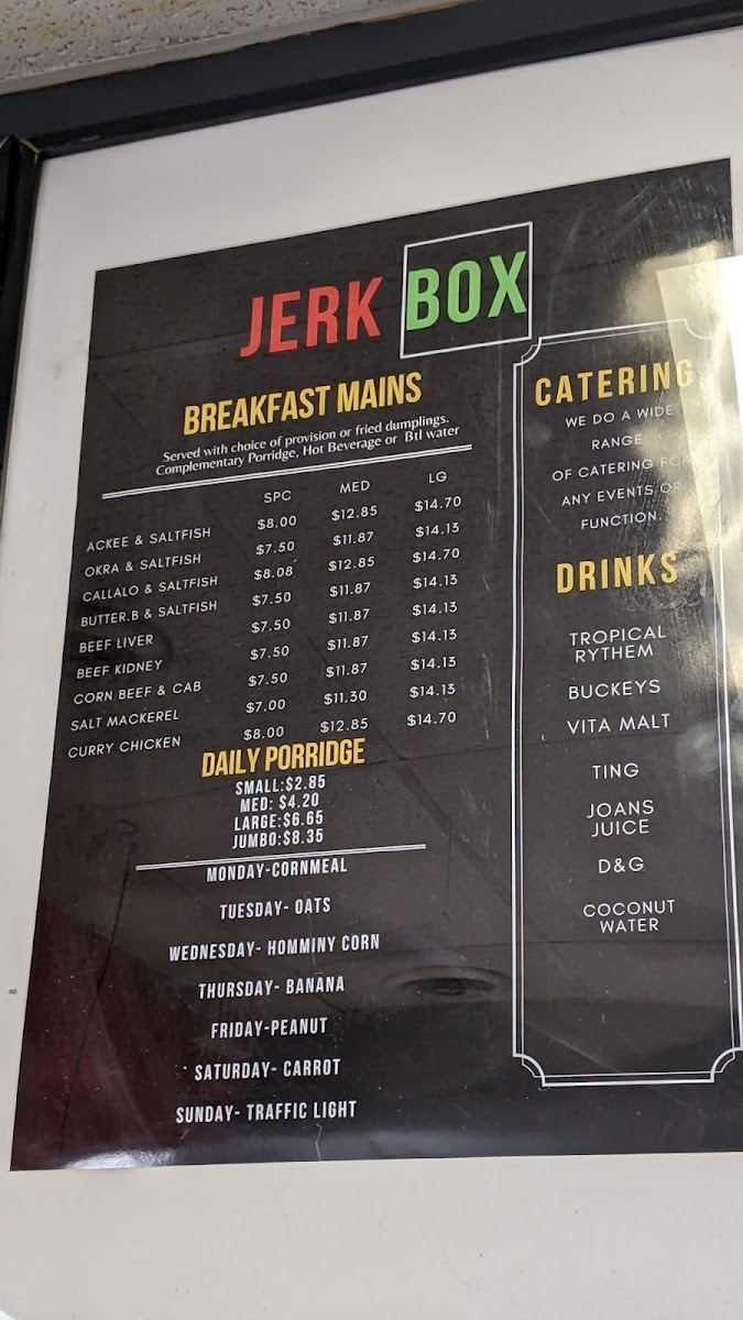 The Jerk Box Photo Menu 4