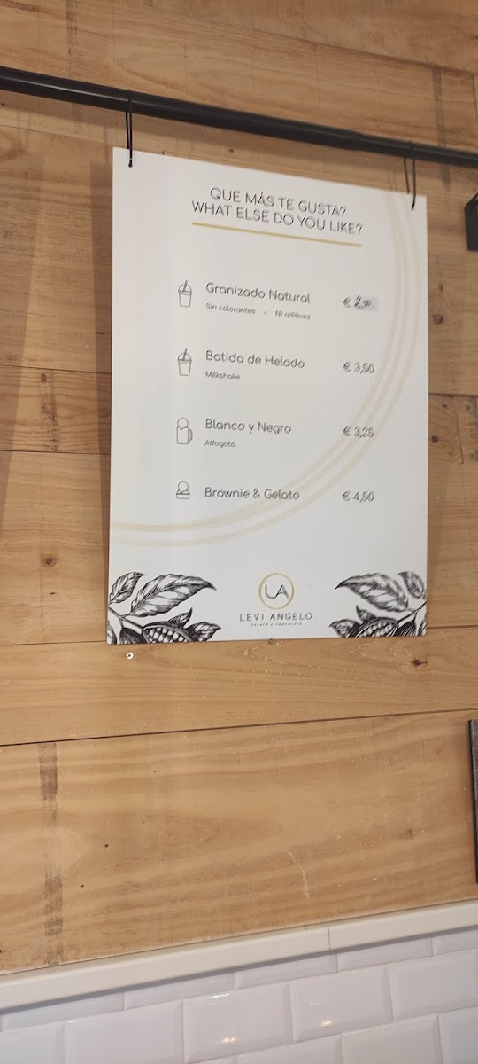 Levi Angelo Gelato Photo Menu 8