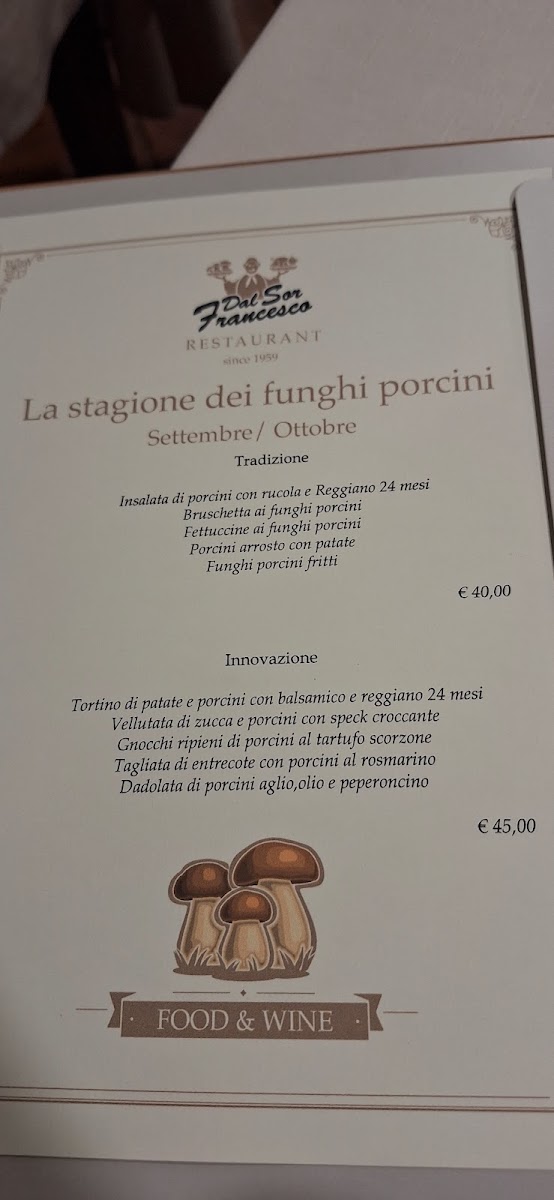 Ristorante Dal Sor Francesco Locanda B&B Photo Menu 10