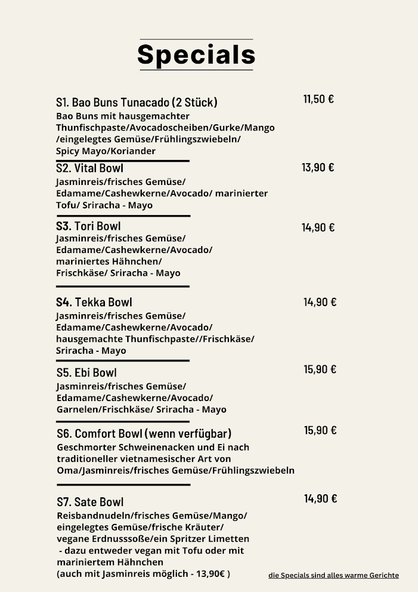 Yame - Vietnamese Streetfood Photo Menu 3