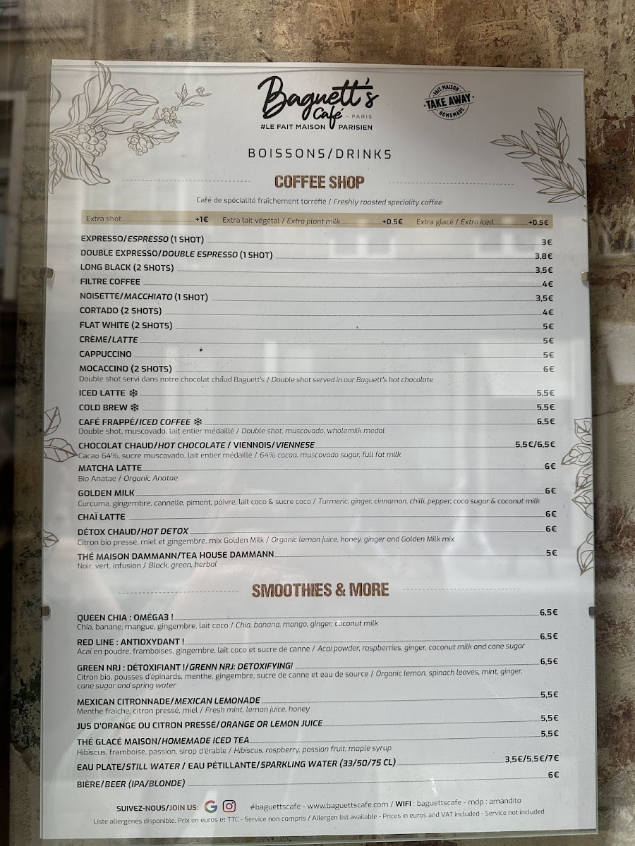 Baguett's Café Photo Menu 6