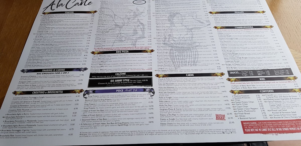 Tony Macaroni Aberdeen Photo Menu 4