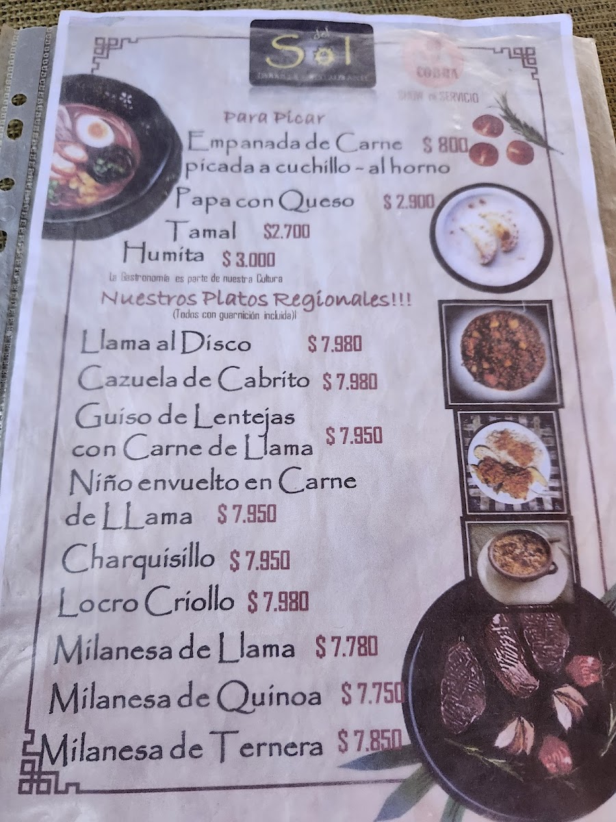 Del Sol Parrilla Restaurante Photo Menu 9