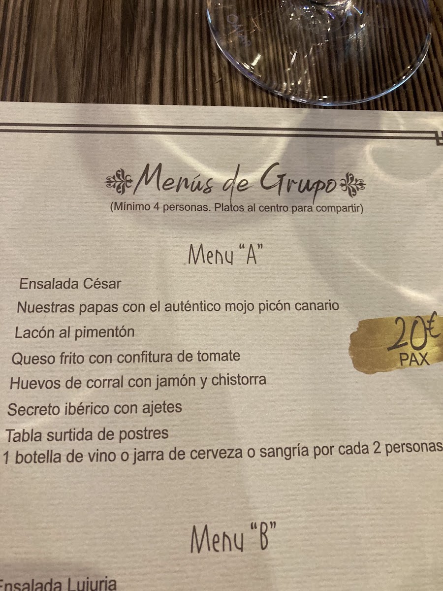 Los 7 pecados Photo Menu 9