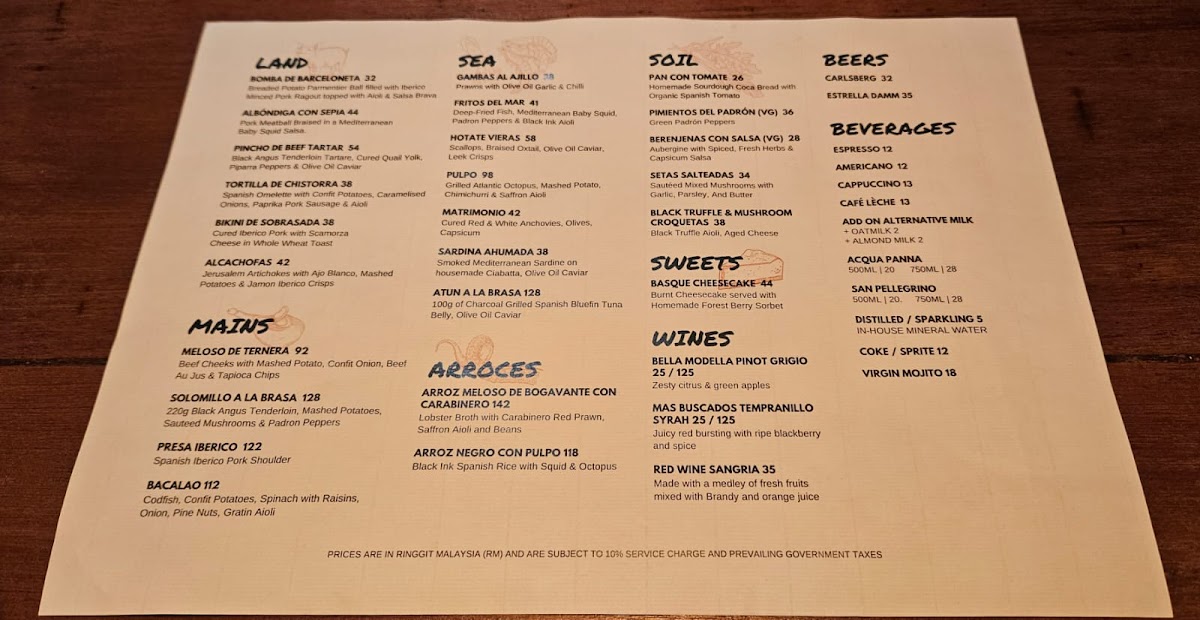 Barra Restaurant Photo Menu 2