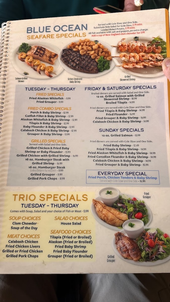 Blue Ocean Seafood Restaurant Photo Menu 3