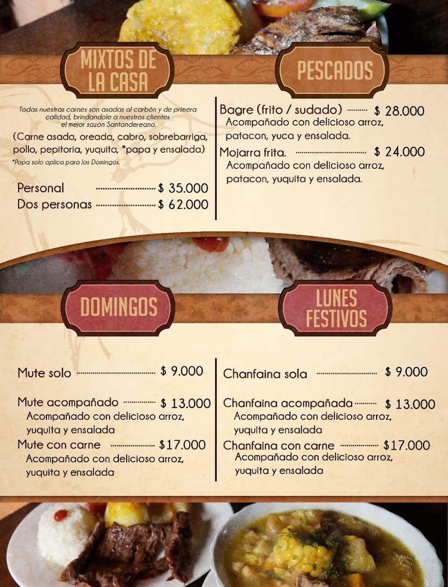 Restaurante El Carajo Photo Menu 1