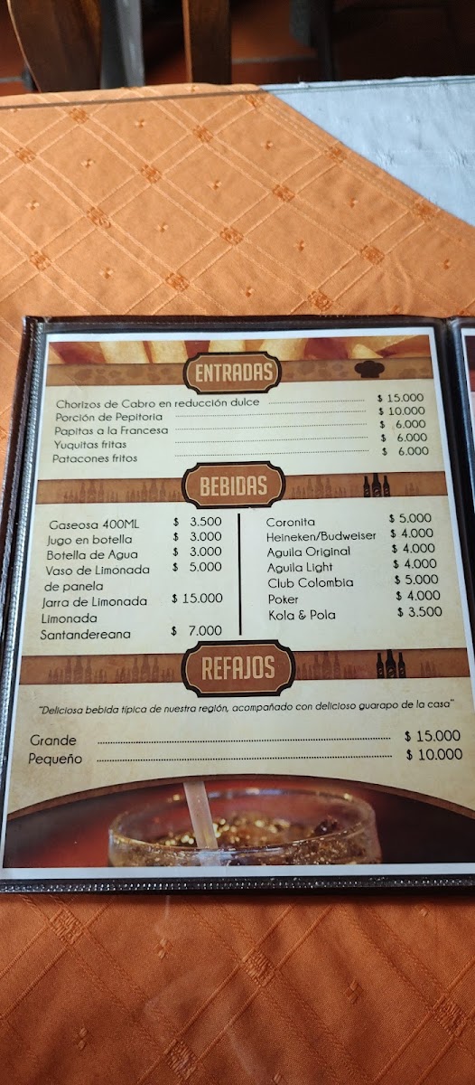 Restaurante El Carajo Photo Menu 3
