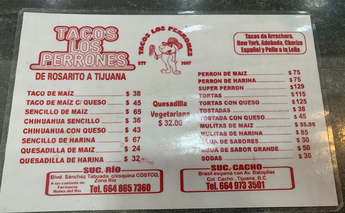 Tacos Los Perrones Photo Menu 2