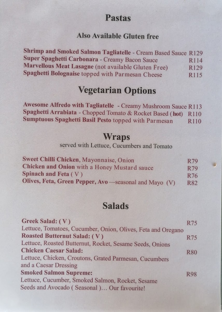 The Burgundy Gherkin Pizzeria Photo Menu 3
