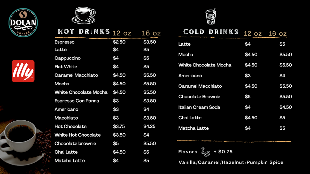 Dolan Coffee Photo Menu 2