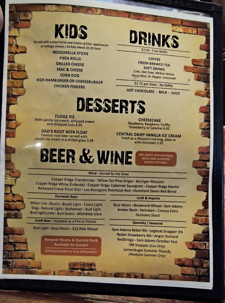 Bones Restaurant and Lounge Photo Menu 3