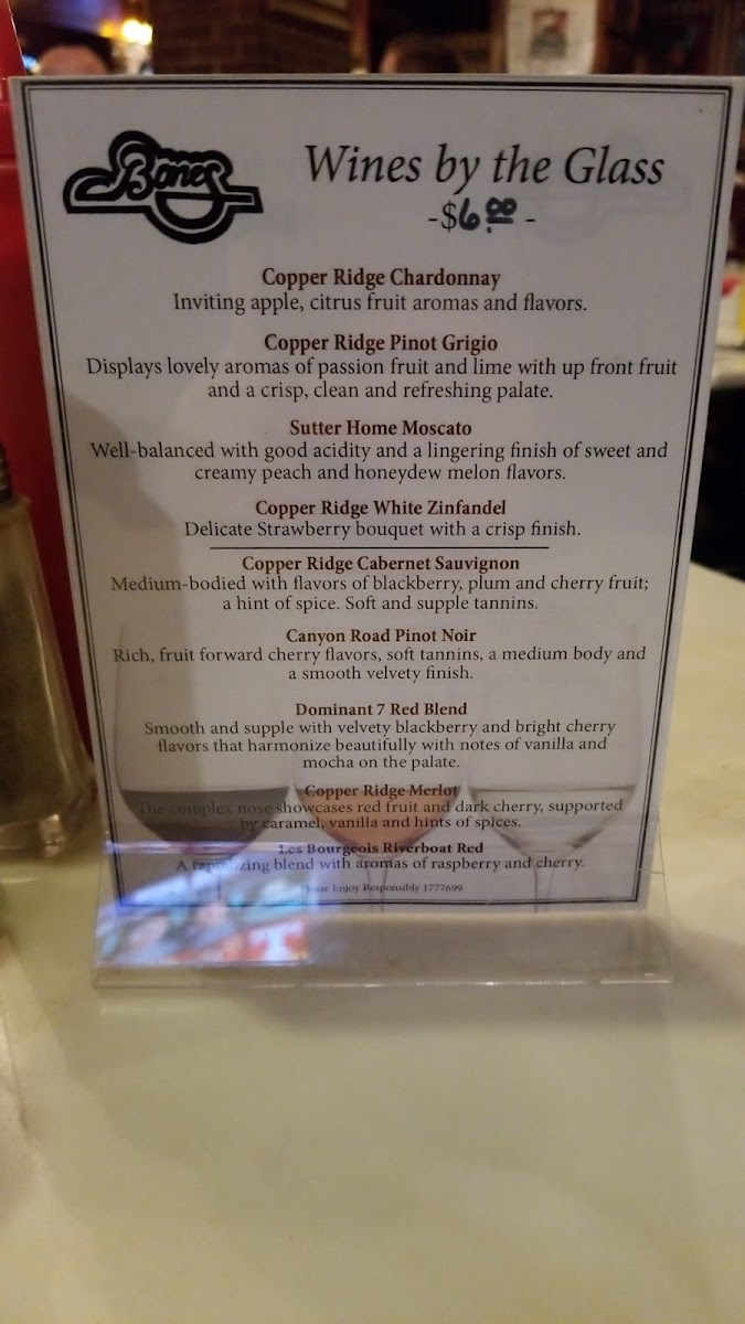Bones Restaurant and Lounge Photo Menu 6